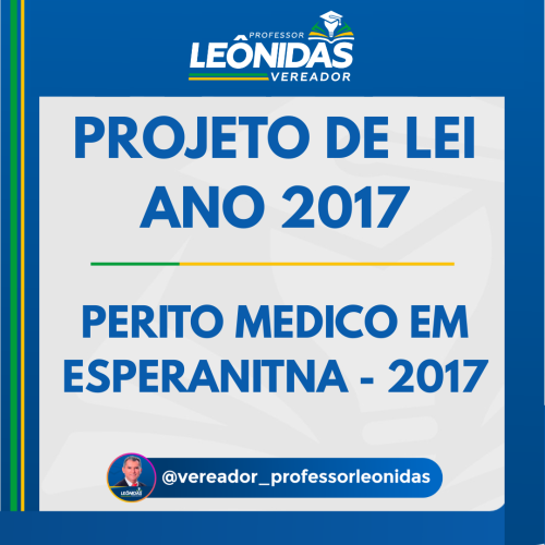 Vereador Professor Leônidas Quaresma relembra pedido de médico perito para a agência do INSS em Esperantina